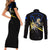 Sabertooth Sting Eucliffe Couples Matching Short Sleeve Bodycon Dress and Long Sleeve Button Shirt