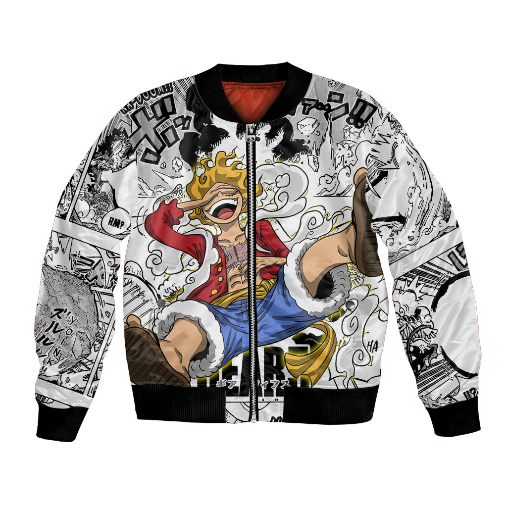 Luffy Gear 5 Awakening - One Piece Anime Mixed Manga Bomber Jacket