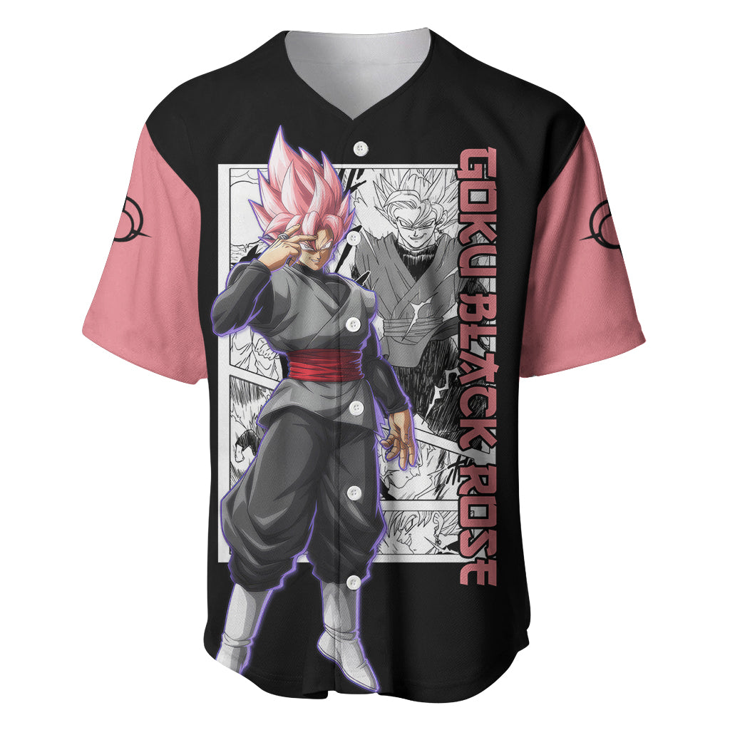 Goku Black Rose Baseball Jersey Dragon Ball Anime Mix Manga