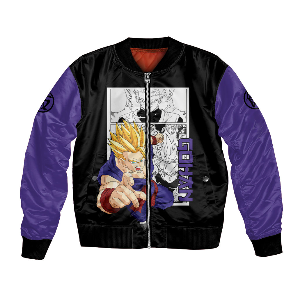 Gohan Adult SSJ2 Bomber Jacket Dragon Ball Anime Mix Manga