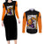 Orange Piccolo Couples Matching Long Sleeve Bodycon Dress and Long Sleeve Button Shirt Dragon Ball Anime Mix Manga