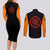 Orange Piccolo Couples Matching Long Sleeve Bodycon Dress and Long Sleeve Button Shirt Dragon Ball Anime Mix Manga