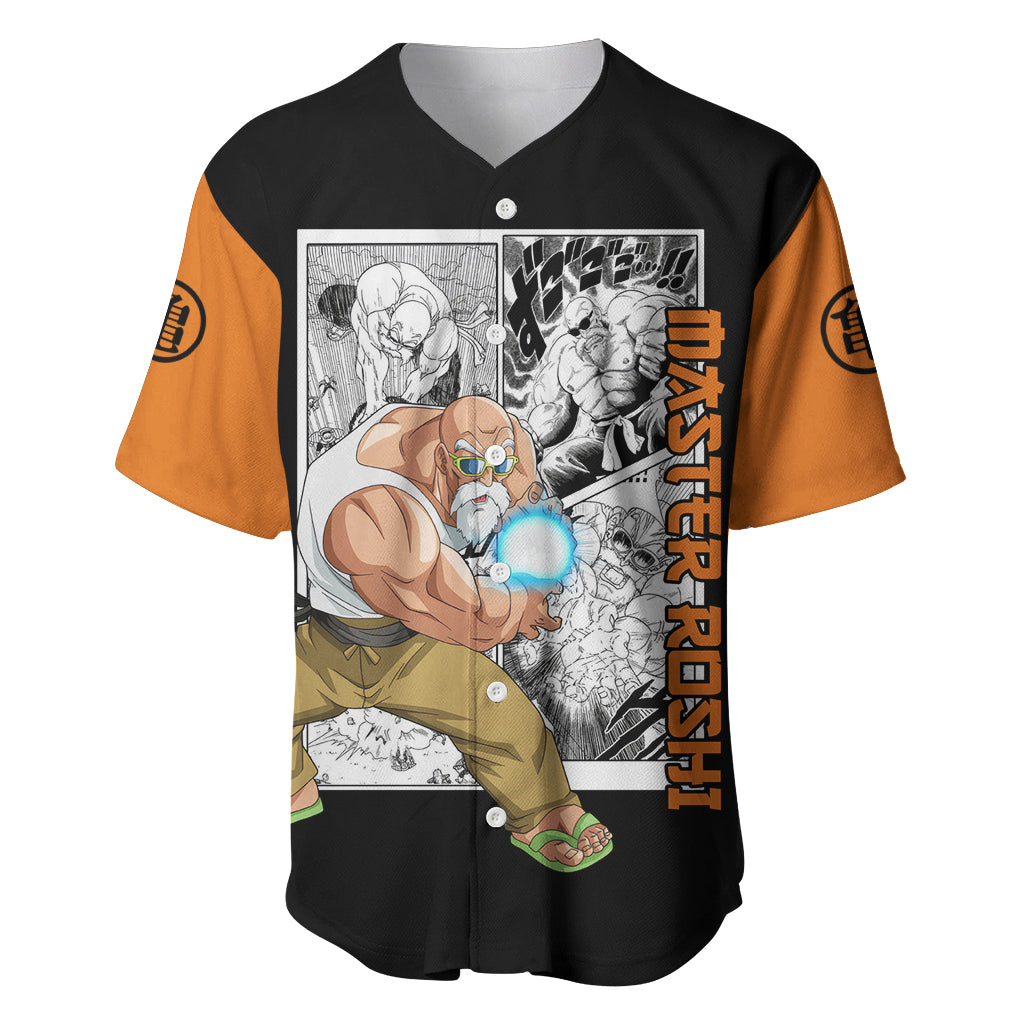 Master Roshi Baseball Jersey Dragon Ball Anime Mix Manga