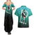 Sailor Pluto Setsuna Meioh Couples Matching Summer Maxi Dress and Hawaiian Shirt Sailor Moon