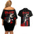 Yor Foger SpyxFamily Couples Matching Off Shoulder Short Dress and Hawaiian Shirt Black And Roses Anime Style