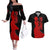 Yor Foger SpyxFamily Couples Matching Off The Shoulder Long Sleeve Dress and Hawaiian Shirt Black And Roses Anime Style