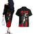 Yor Foger SpyxFamily Couples Matching Off The Shoulder Long Sleeve Dress and Hawaiian Shirt Black And Roses Anime Style