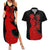 Yor Foger SpyxFamily Couples Matching Summer Maxi Dress and Hawaiian Shirt Black And Roses Anime Style