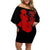 Yor Foger SpyxFamily Off Shoulder Short Dress Black And Roses Anime Style