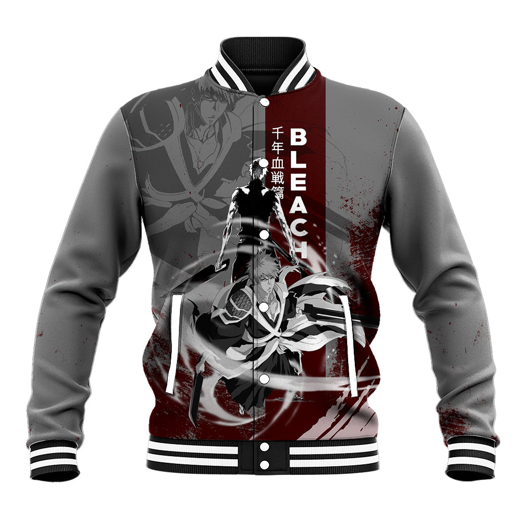 Ichigo Kurosaki - Bleach Baseball Jacket Grunge Blood Style