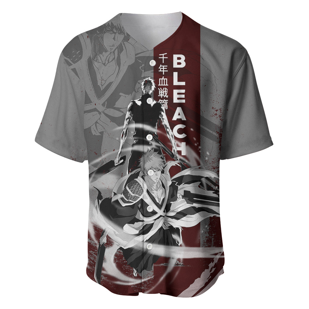 Ichigo Kurosaki - Bleach Baseball Jersey Grunge Blood Style