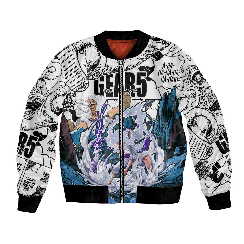 Monkey D Luffy - Nika Sun God Bomber Jacket Anime Mix Manga Style