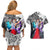 Yamato - One Piece Couples Matching Off Shoulder Short Dress and Hawaiian Shirt Anime Mix Manga Style