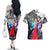 Yamato - One Piece Couples Matching Off The Shoulder Long Sleeve Dress and Hawaiian Shirt Anime Mix Manga Style