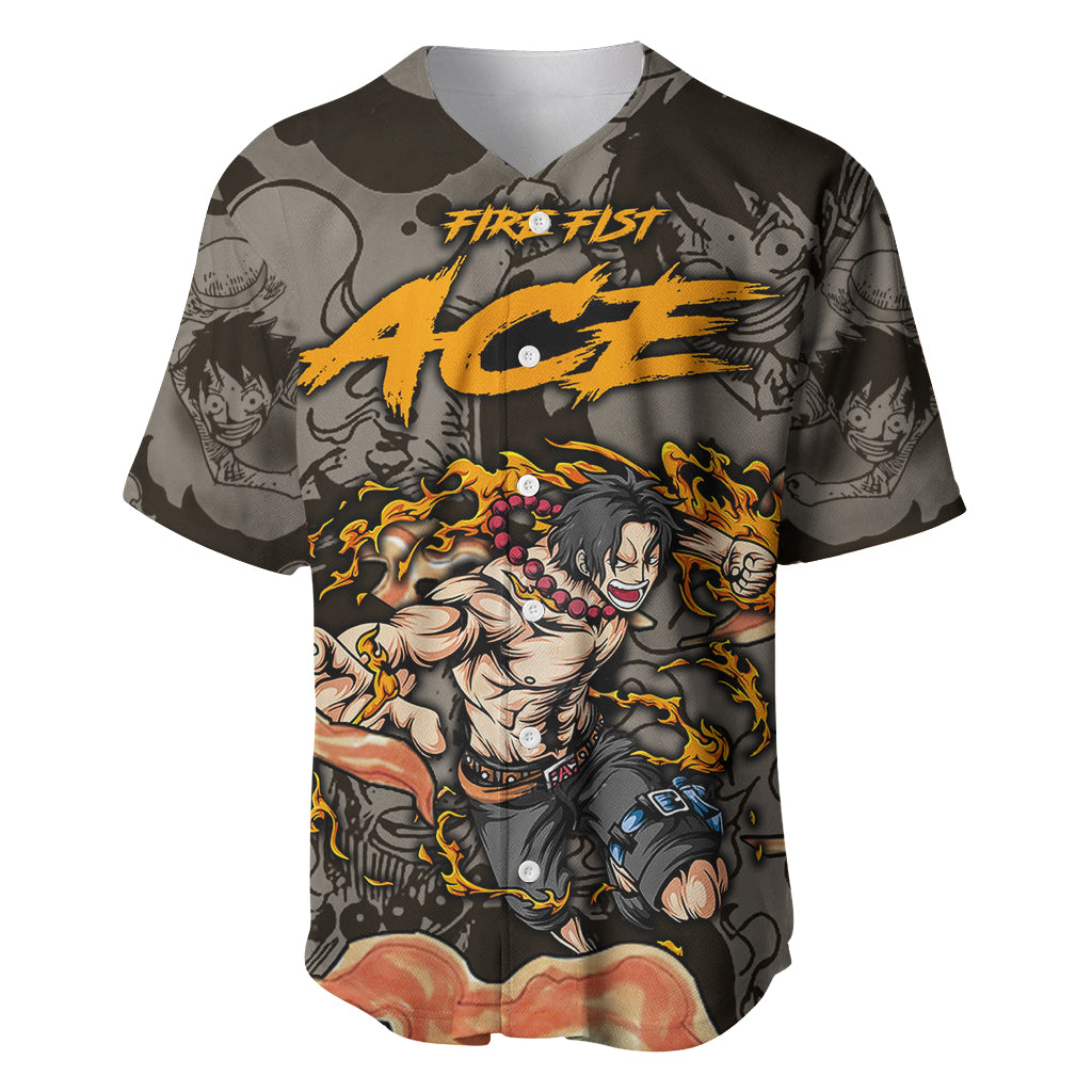 Portgas D.Ace - Fire Fist Of One Piece Baseball Jersey Anime Mix Manga Style