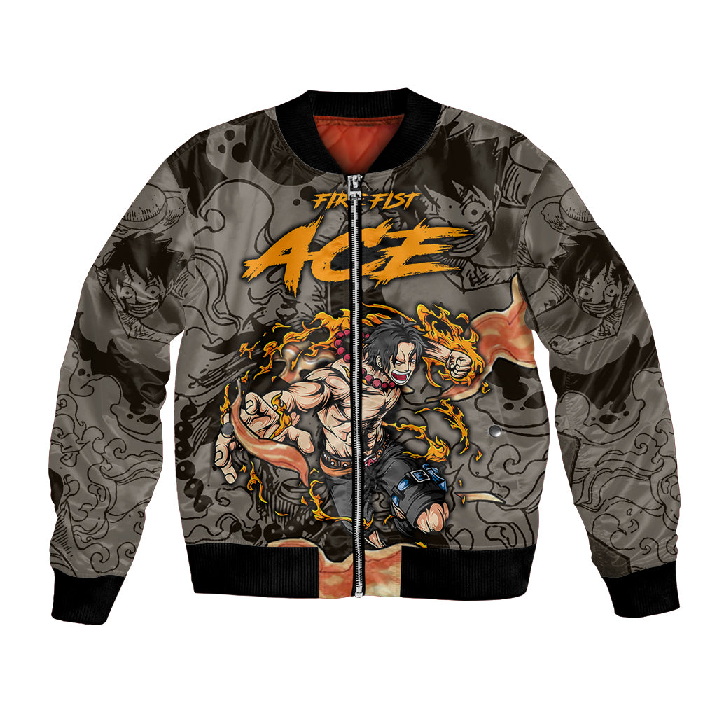 Portgas D.Ace - Fire Fist Of One Piece Bomber Jacket Anime Mix Manga Style