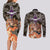 Portgas D.Ace - Fire Fist Of One Piece Couples Matching Long Sleeve Bodycon Dress and Long Sleeve Button Shirt Anime Mix Manga Style