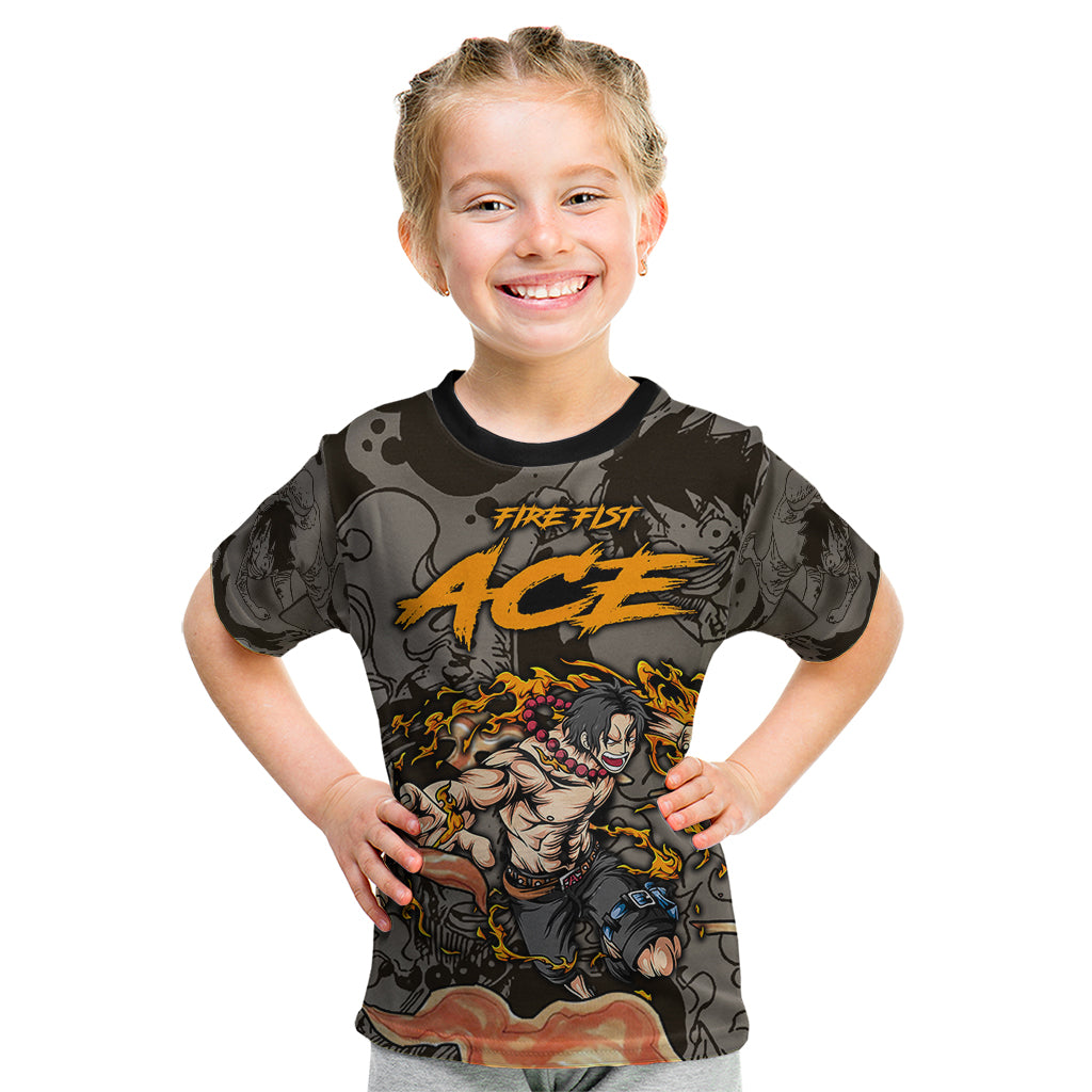 Portgas D.Ace - Fire Fist Of One Piece Kid T Shirt Anime Mix Manga Style