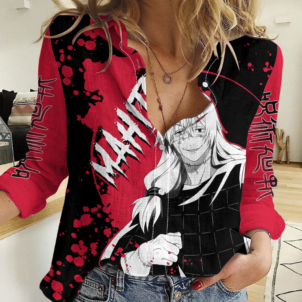 Mahito Jujutsu Kaisen Women Casual Shirt Manga Style Art