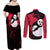 Panda Jujutsu Kaisen Couples Matching Off Shoulder Maxi Dress and Long Sleeve Button Shirt Manga Style Art