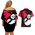 Panda Jujutsu Kaisen Couples Matching Off Shoulder Short Dress and Hawaiian Shirt Manga Style Art