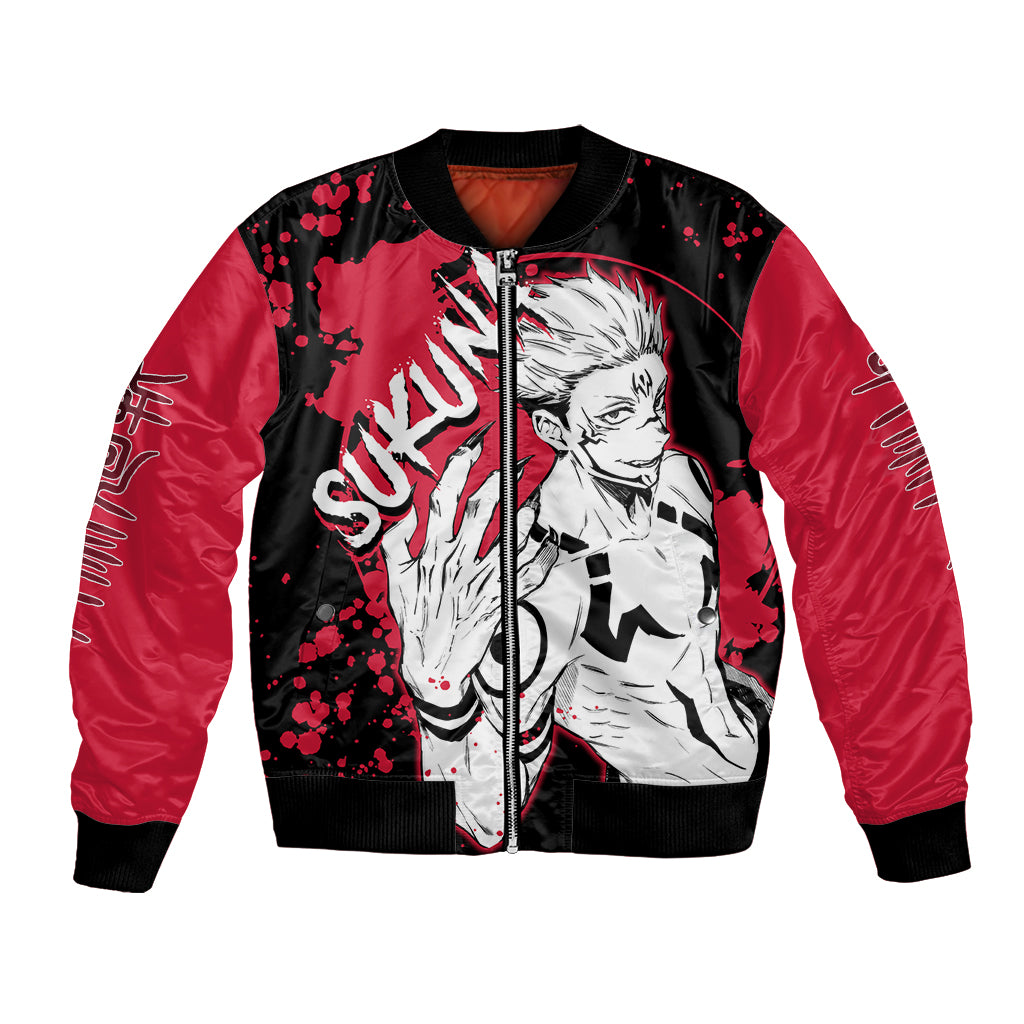 Ryomen Sukuna Jujutsu Kaisen Bomber Jacket Manga Style Art