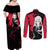 Kasumi Miwa Jujutsu Kaisen Couples Matching Off Shoulder Maxi Dress and Long Sleeve Button Shirt Manga Style Art