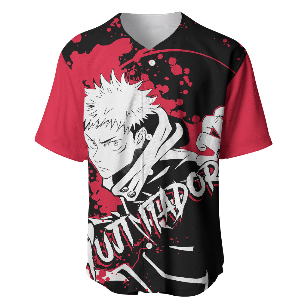 Yuji Itadori Jujutsu Kaisen Baseball Jersey Manga Style Art