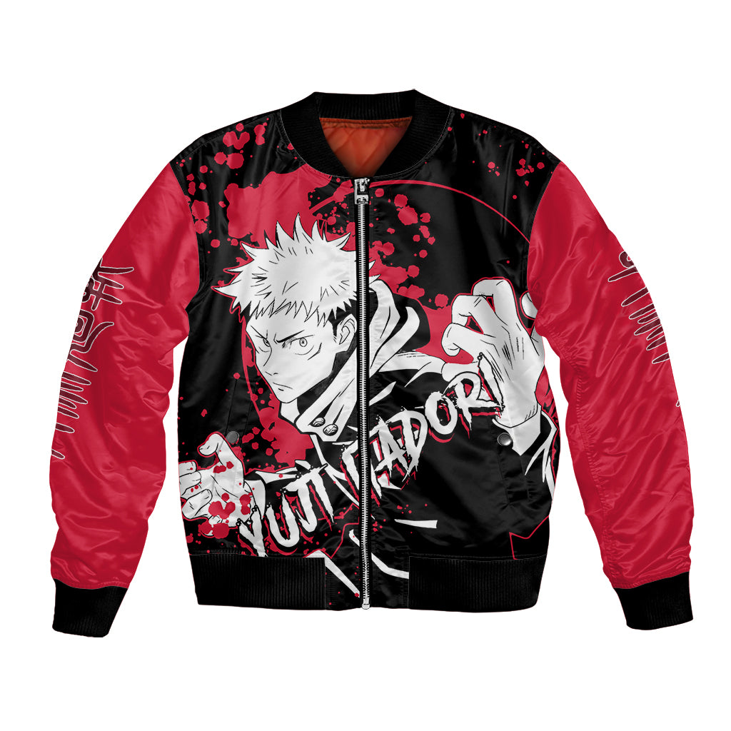 Yuji Itadori Jujutsu Kaisen Bomber Jacket Manga Style Art