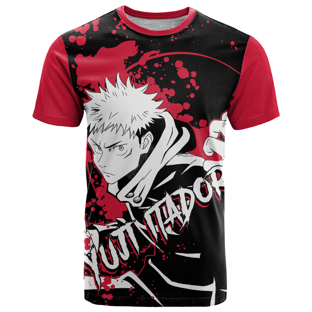 Yuji Itadori Jujutsu Kaisen T Shirt Manga Style Art