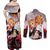 Rengoku Kyoujurou - Demon Slayer Couples Matching Off Shoulder Maxi Dress and Long Sleeve Button Shirt Anime Style