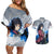 Giyu Tomioka - Demon Slayer Couples Matching Off Shoulder Short Dress and Hawaiian Shirt Anime Style