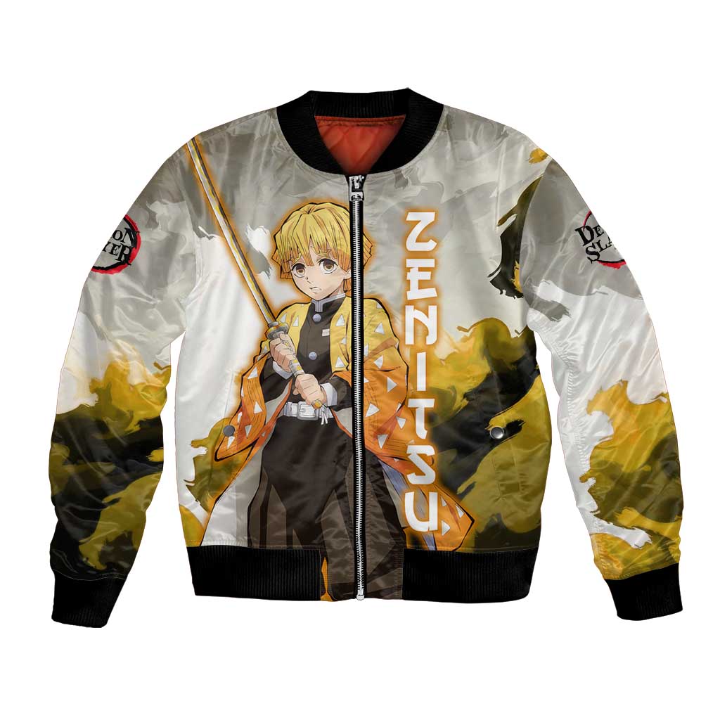 Zenitsu Agatsuma - Demon Slayer Bomber Jacket Anime Style