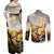 Zenitsu Agatsuma - Demon Slayer Couples Matching Off Shoulder Maxi Dress and Long Sleeve Button Shirt Anime Style