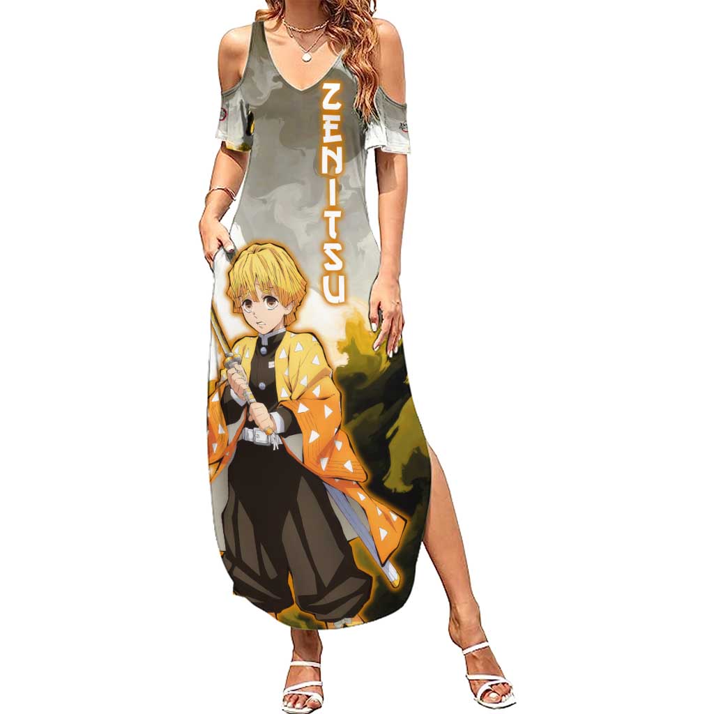 Zenitsu Agatsuma - Demon Slayer Summer Maxi Dress Anime Style