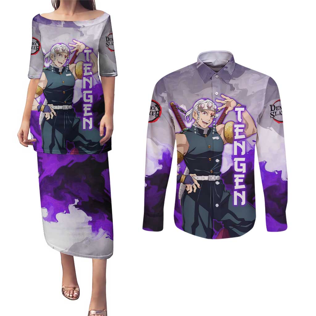 Tengen Uzui - Demon Slayer Couples Matching Puletasi and Long Sleeve Button Shirt Anime Style