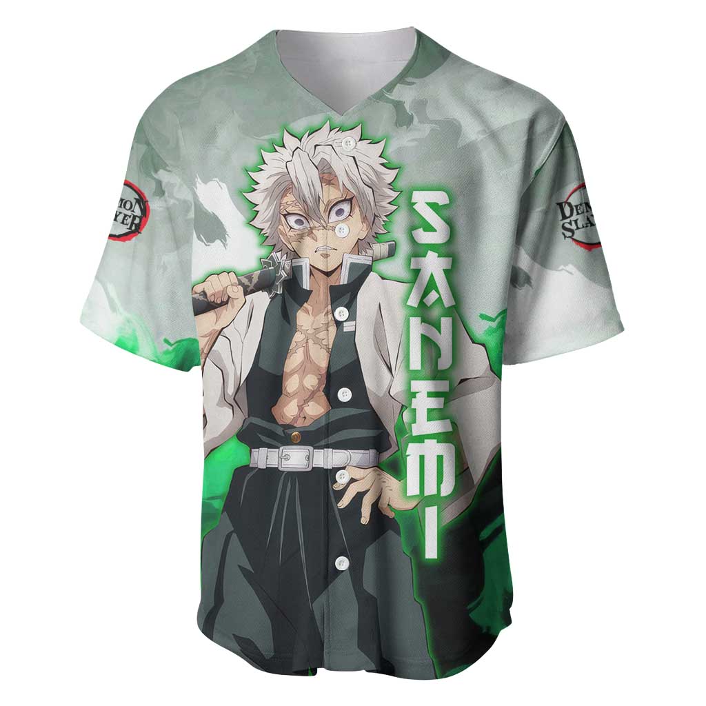 Sanemi Shinazugawa - Demon Slayer Baseball Jersey Anime Style