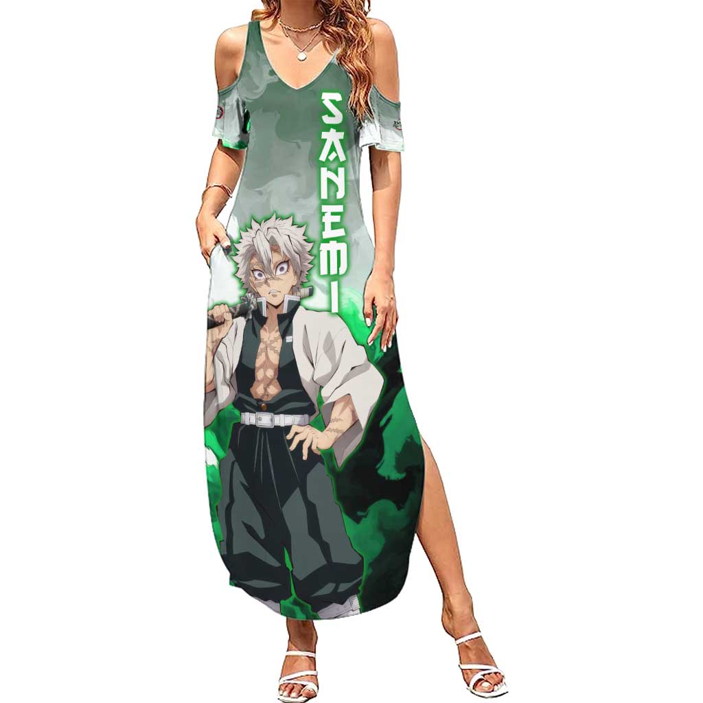 Sanemi Shinazugawa - Demon Slayer Summer Maxi Dress Anime Style