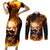 magic-fire-skull-couples-matching-short-sleeve-bodycon-dress-and-long-sleeve-button-shirts-i-cant-go-to-hell-the-devil-still-has-a-rest-training-oder-against-me