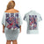 Hakuji - Akaza Demon Slayer Couples Matching Off Shoulder Short Dress and Hawaiian Shirt Anime Style