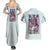 Hakuji - Akaza Demon Slayer Couples Matching Summer Maxi Dress and Hawaiian Shirt Anime Style