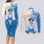 Sailor Mercury - Sailor Moon Couples Matching Long Sleeve Bodycon Dress and Long Sleeve Button Shirt Anime Style