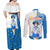 Sailor Mercury - Sailor Moon Couples Matching Off Shoulder Maxi Dress and Long Sleeve Button Shirt Anime Style