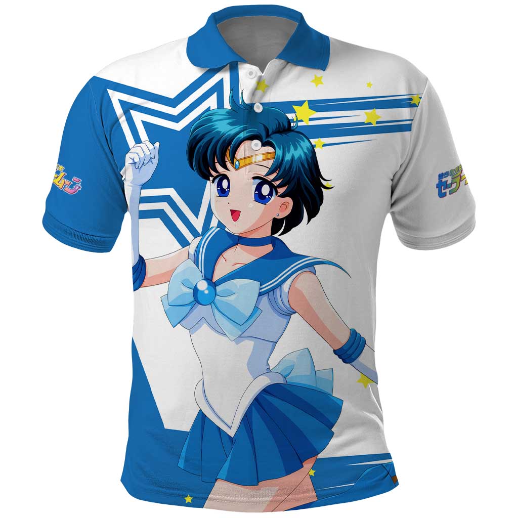 Sailor Mercury - Sailor Moon Polo Shirt Anime Style