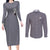 Nona - Death Parade Couples Matching Long Sleeve Bodycon Dress and Long Sleeve Button Shirt Anime Style