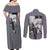 Nona - Death Parade Couples Matching Off Shoulder Maxi Dress and Long Sleeve Button Shirt Anime Style