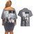 Nona - Death Parade Couples Matching Off Shoulder Short Dress and Hawaiian Shirt Anime Style