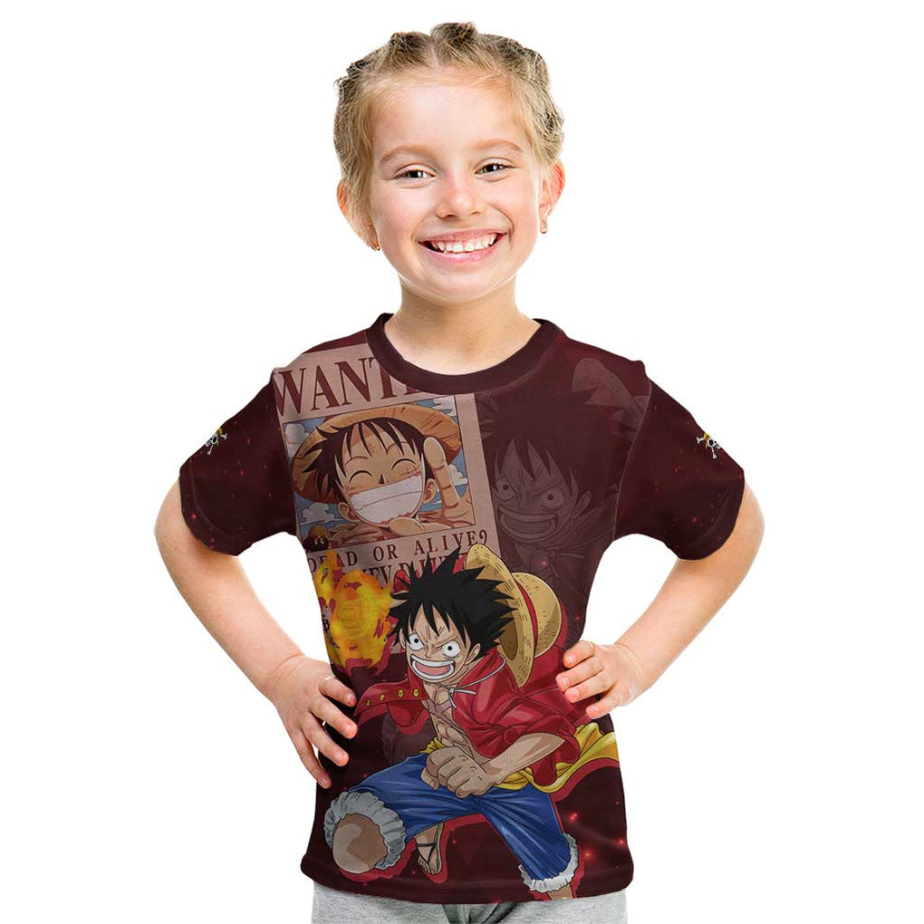 Luffy - Straw Hat - One Piece Kid T Shirt Anime Style