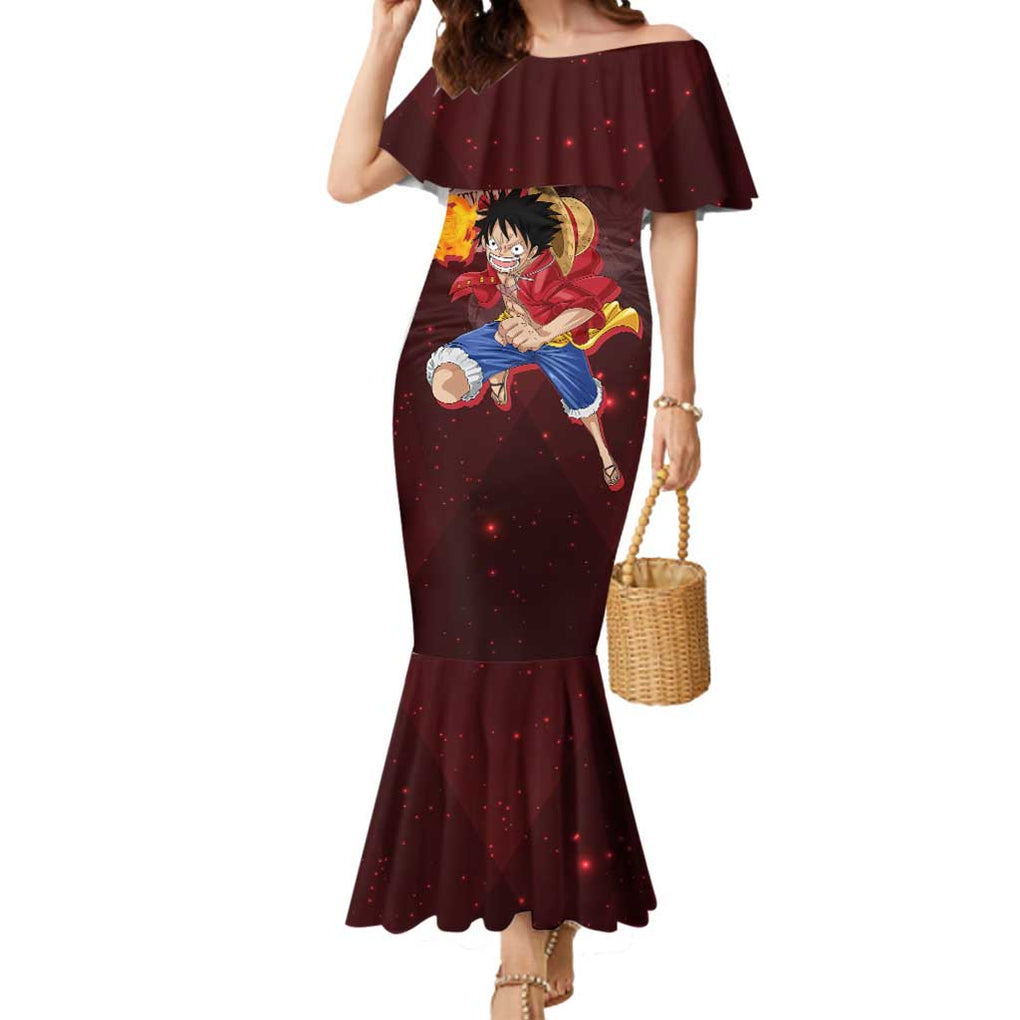 Luffy - Straw Hat - One Piece Mermaid Dress Anime Style