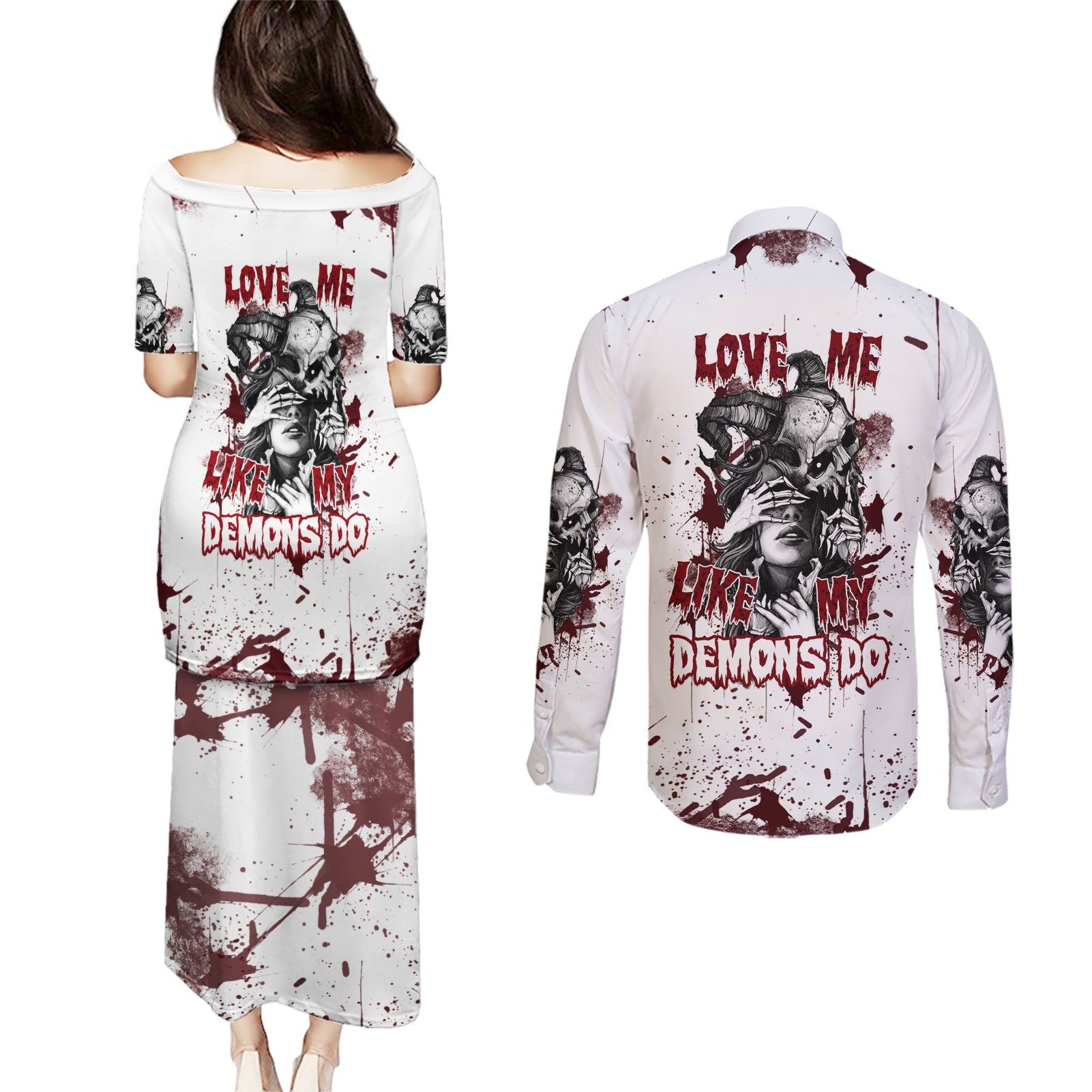 love-me-like-my-demons-do-skull-couples-matching-puletasi-dress-and-long-sleeve-button-shirt